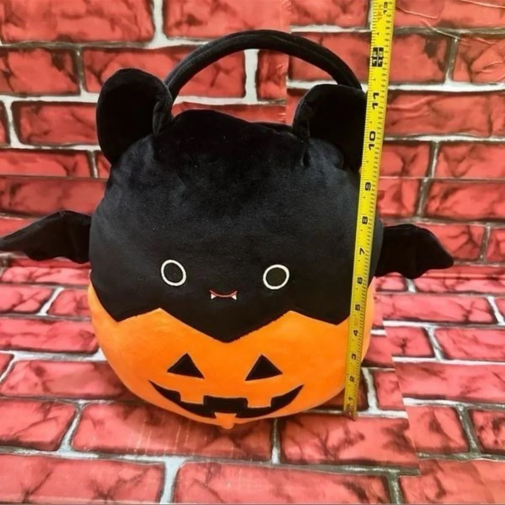 Squishmallows Black and Orange Bat Halloween Costume Bag
